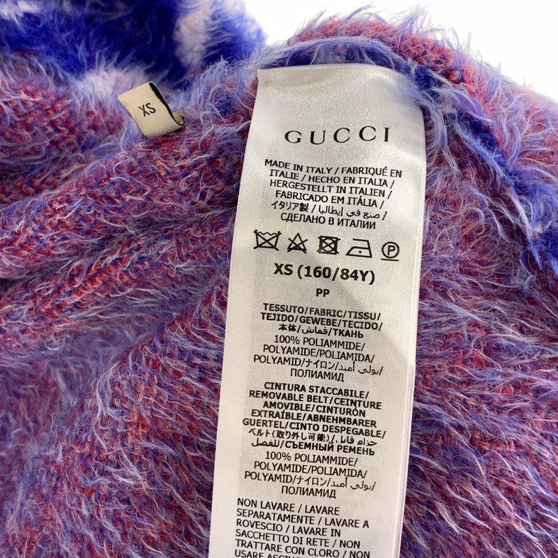 【中古品】【メンズ】 GUCCI グッチ×ADIDAS アディダス GG TREFOIL COAT トレフォイル コート 古着 152-261017-gm-16-fuzh サイズ：XS カラー：ブルー 万代Net店
