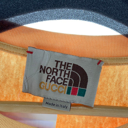 【中古品】【メンズ】 GUCCI グッチ×THE NORTH FACE ザ・ノースフェイス 671439 LS TEE 長袖Tシャツ カットソー 古着 141-261017-gm-25-fuzh サイズ：M カラー：イエロー パープル 万代Net店