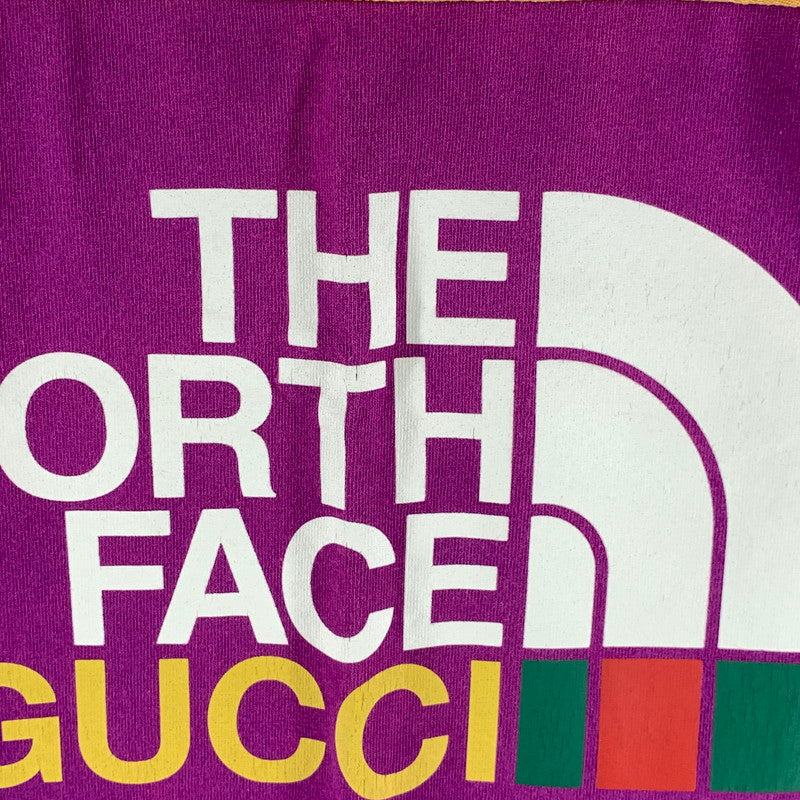 【中古品】【メンズ】 GUCCI グッチ×THE NORTH FACE ザ・ノースフェイス 671439 LS TEE 長袖Tシャツ カットソー 古着 141-261017-gm-25-fuzh サイズ：M カラー：イエロー パープル 万代Net店