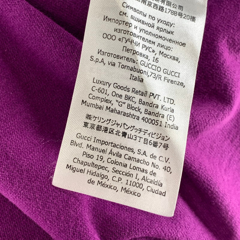 【中古品】【メンズ】 GUCCI グッチ×THE NORTH FACE ザ・ノースフェイス 671439 LS TEE 長袖Tシャツ カットソー 古着 141-261017-gm-25-fuzh サイズ：M カラー：イエロー パープル 万代Net店