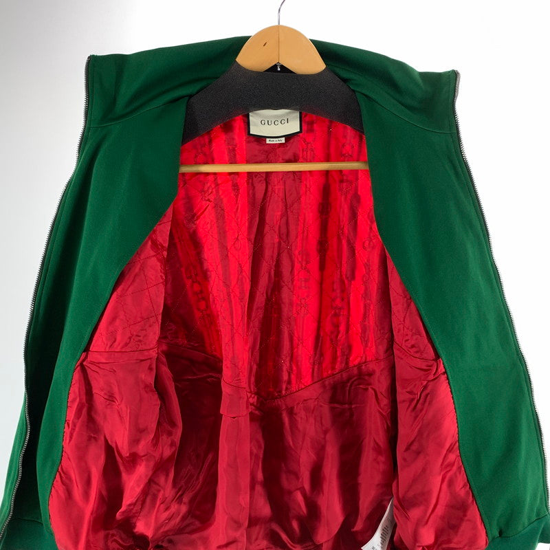 【中古品】【メンズ】 GUCCI グッチ 575740 BI-MATERIAL TECHNICAL JACKET テクニカルジャケット アウター トラックジャケット 141-261017-gm-14-fuzh サイズ：XS カラー：グリーン 万代Net店