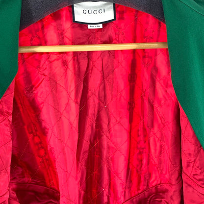 【中古品】【メンズ】 GUCCI グッチ 575740 BI-MATERIAL TECHNICAL JACKET テクニカルジャケット アウター トラックジャケット 141-261017-gm-14-fuzh サイズ：XS カラー：グリーン 万代Net店