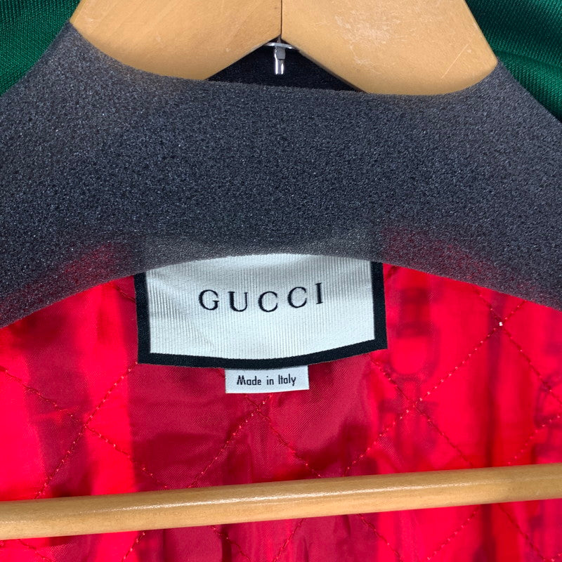 【中古品】【メンズ】 GUCCI グッチ 575740 BI-MATERIAL TECHNICAL JACKET テクニカルジャケット アウター トラックジャケット 141-261017-gm-14-fuzh サイズ：XS カラー：グリーン 万代Net店
