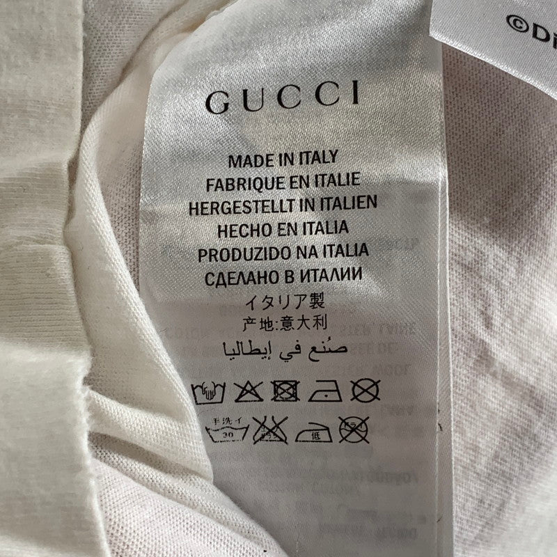 【中古品】【メンズ】 GUCCI グッチ×DISNEY ディズニー 440103 SS TEE 半袖Tシャツ カットソー 古着 141-261017-gm-23-fuzh サイズ：S カラー：ホワイト 万代Net店