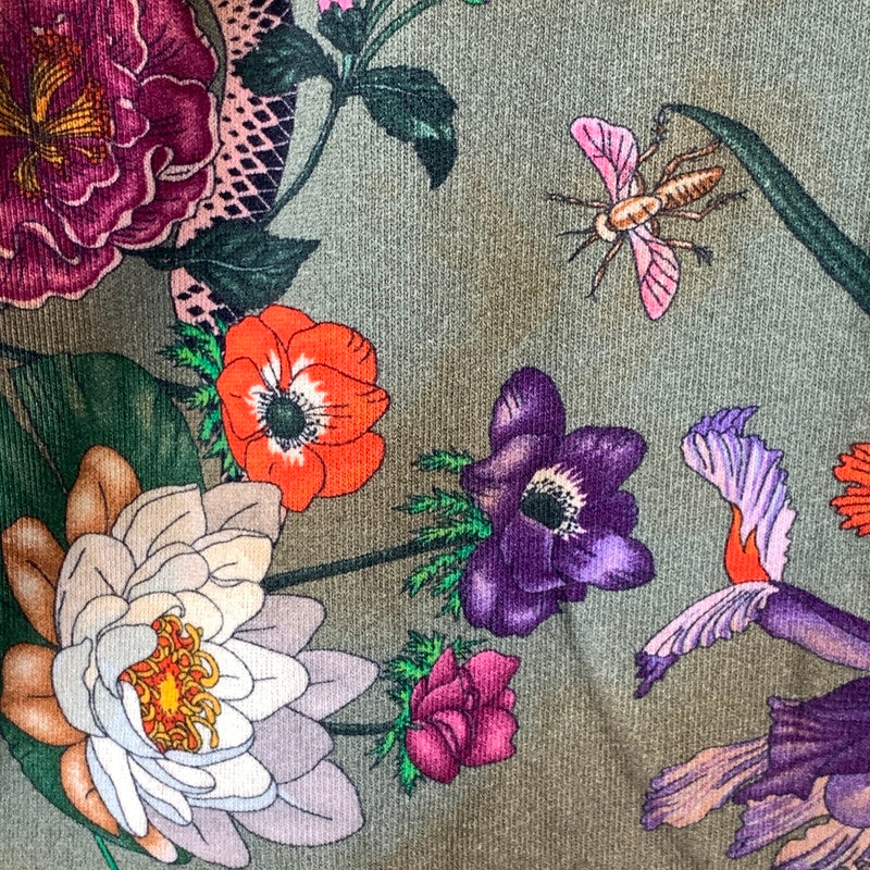 【中古品】【メンズ】 GUCCI グッチ 475374 FLORA SNAKE HOODIE スネーク フーディー パーカー 141-261017-gm-15-fuzh サイズ：S カラー：グリーン 万代Net店