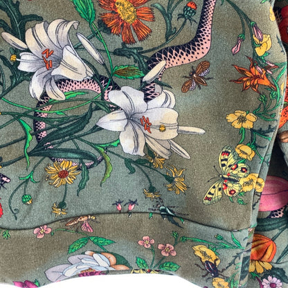 【中古品】【メンズ】 GUCCI グッチ 475374 FLORA SNAKE HOODIE スネーク フーディー パーカー 141-261017-gm-15-fuzh サイズ：S カラー：グリーン 万代Net店