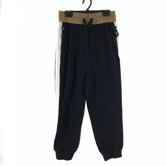 【中古品】【レディース】 MONCLER モンクレール F10932A70400 サイドロゴジョガーパンツ ボトムス 古着 171-261017-gm-21-fuzh サイズ：38 カラー：ブラック 万代Net店