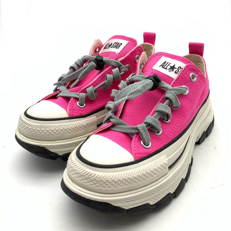 【中古品】【レディース】 CONVERSE コンバース 1SD682 TREKWAVE OX スニーカー 靴 厚底 166-261018-gm-30-fuzh サイズ：24 カラー：ピンク 万代Net店