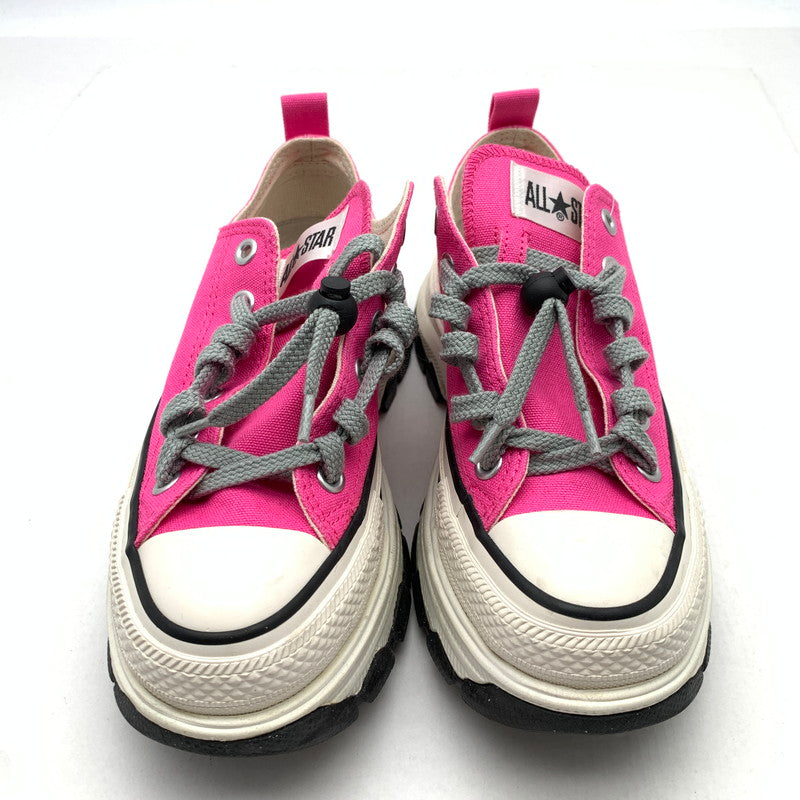 【中古品】【レディース】 CONVERSE コンバース 1SD682 TREKWAVE OX スニーカー 靴 厚底 166-261018-gm-30-fuzh サイズ：24 カラー：ピンク 万代Net店