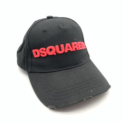 【中古品】【メンズ】 DSQUARED2 ディースクエアード キャップ 帽子 185-261018-gm-25-fuzh サイズ：F カラー：ブラック 万代Net店