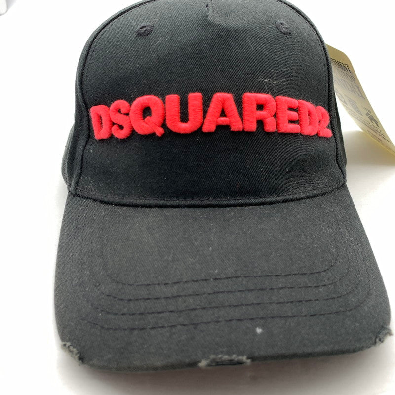 【中古品】【メンズ】 DSQUARED2 ディースクエアード キャップ 帽子 185-261018-gm-25-fuzh サイズ：F カラー：ブラック 万代Net店