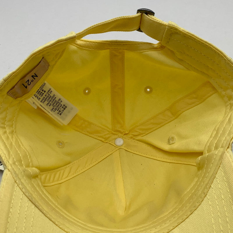 【中古品】【メンズ】 N°21 ヌメロ ヴェントゥーノ キャップ 帽子 185-261018-gm-27-fuzh サイズ：3 カラー：イエロー 万代Net店