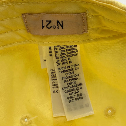 【中古品】【メンズ】 N°21 ヌメロ ヴェントゥーノ キャップ 帽子 185-261018-gm-27-fuzh サイズ：3 カラー：イエロー 万代Net店