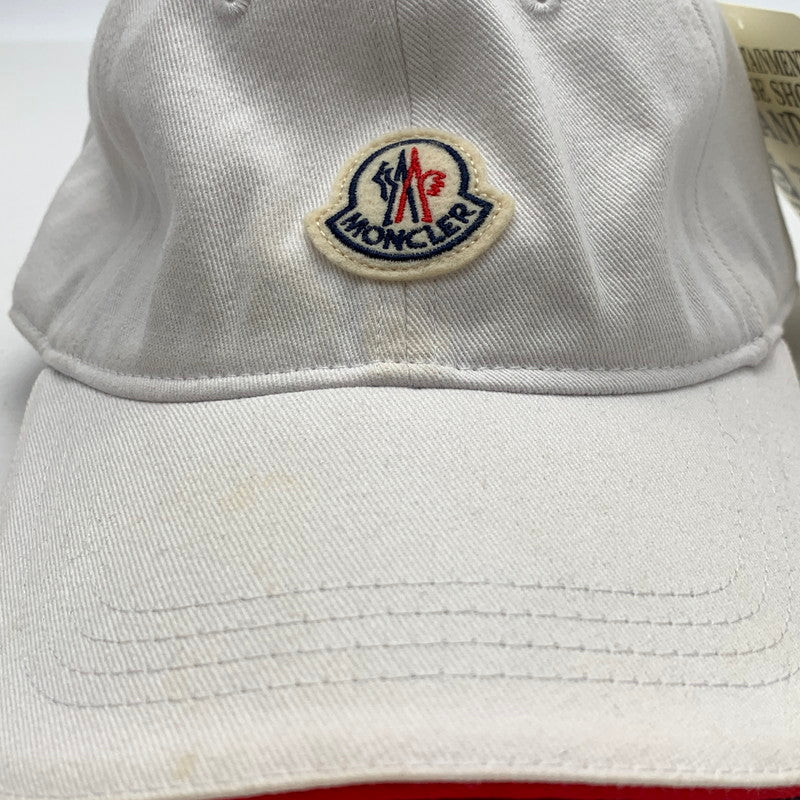 【中古品】【メンズ】 MONCLER モンクレール BERRETTO BASEBALL ベースボールキャップ 帽子 185-261018-gm-22-fuzh サイズ：F カラー：ホワイト 万代Net店