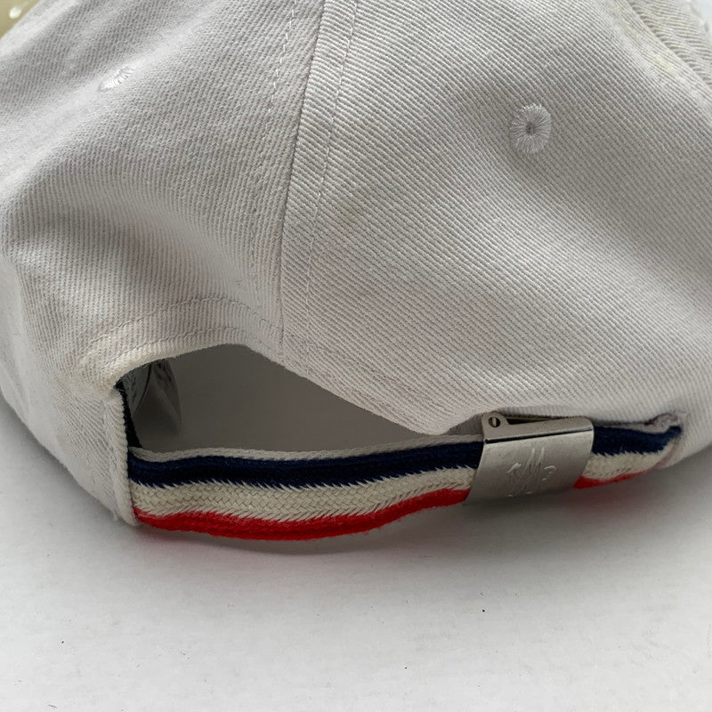 【中古品】【メンズ】 MONCLER モンクレール BERRETTO BASEBALL ベースボールキャップ 帽子 185-261018-gm-22-fuzh サイズ：F カラー：ホワイト 万代Net店