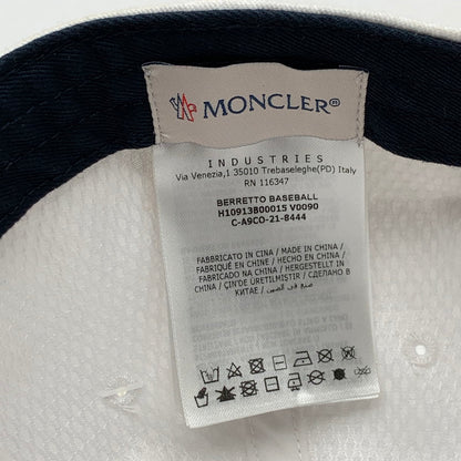 【中古品】【メンズ】 MONCLER モンクレール BERRETTO BASEBALL ベースボールキャップ 帽子 185-261018-gm-22-fuzh サイズ：F カラー：ホワイト 万代Net店