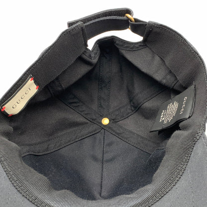 【中古品】【メンズ】 GUCCI グッチ CAP キャップ 帽子 185-261018-gm-23-fuzh サイズ：L カラー：ブラック 万代Net店