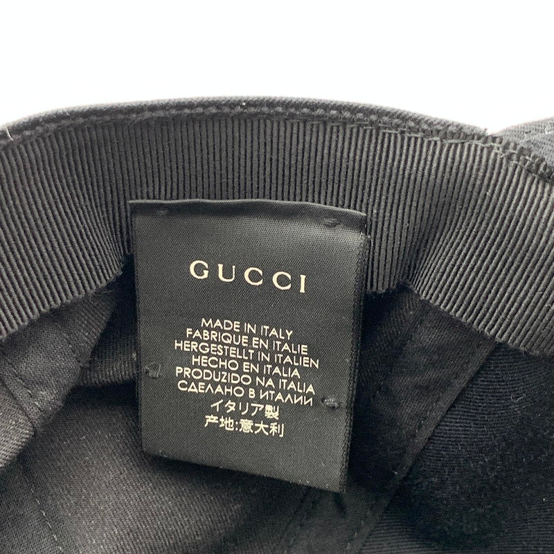 【中古品】【メンズ】 GUCCI グッチ CAP キャップ 帽子 185-261018-gm-23-fuzh サイズ：L カラー：ブラック 万代Net店