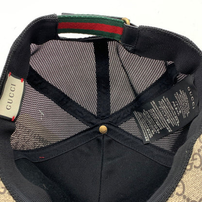 【中古品】【メンズ】 GUCCI グッチ GG SUPREME BASEBALL CAP ベースボールキャップ 帽子 古着 185-261018-gm-21-fuzh サイズ：L カラー：ブラウン 万代Net店