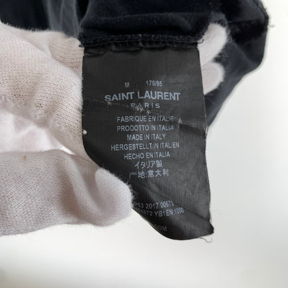 【中古品】【メンズ】 SAINT LAURENT サンローラン 464572 半袖Tシャツ 141-261016-ny-07-fuzh サイズ：M カラー：ブラック 万代Net店