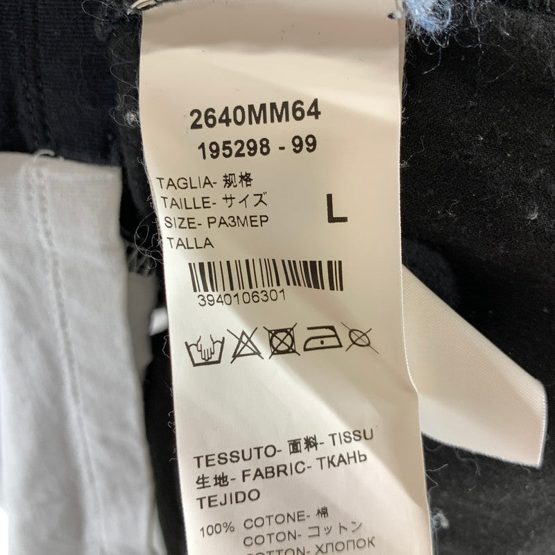 【中古品】【メンズ】 MSGM エムエスジーエム 長袖 バイカラーデザイン ロンT 142-261016-ny-03-fuzh サイズ：L カラー：ブラック ホワイト 万代Net店