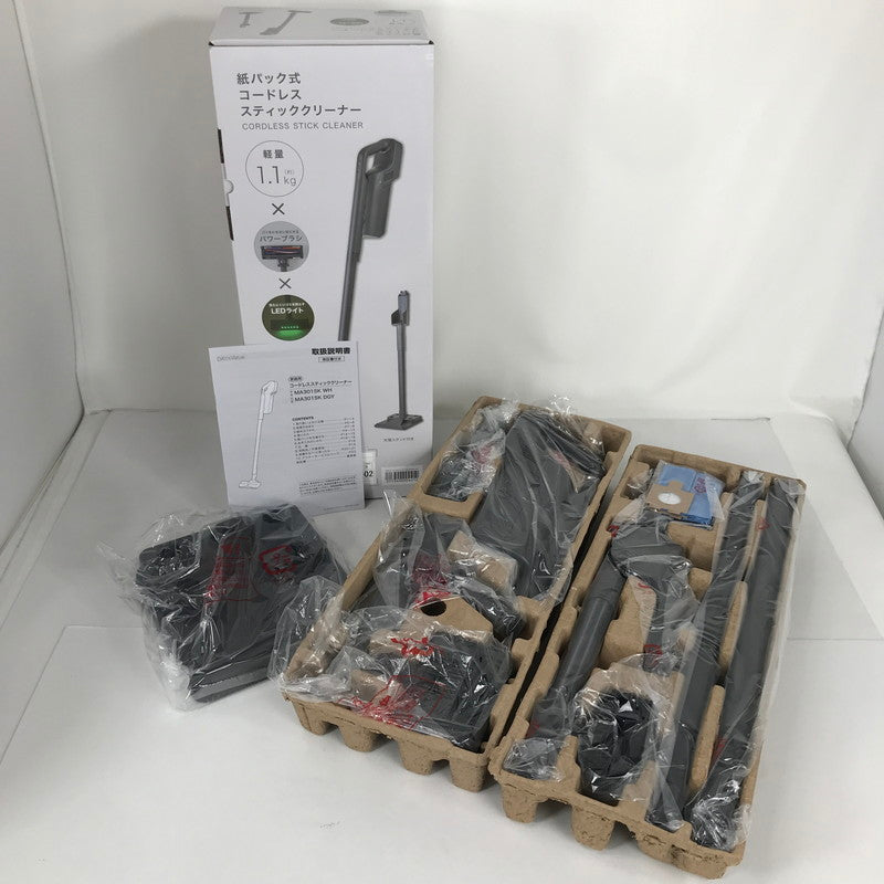 【未使用品】 未使用 紙パック式 コードレス スティック クリーナー 掃除機 家庭用 MA301SK 100-261017-mh-21-fuz 万代Net店