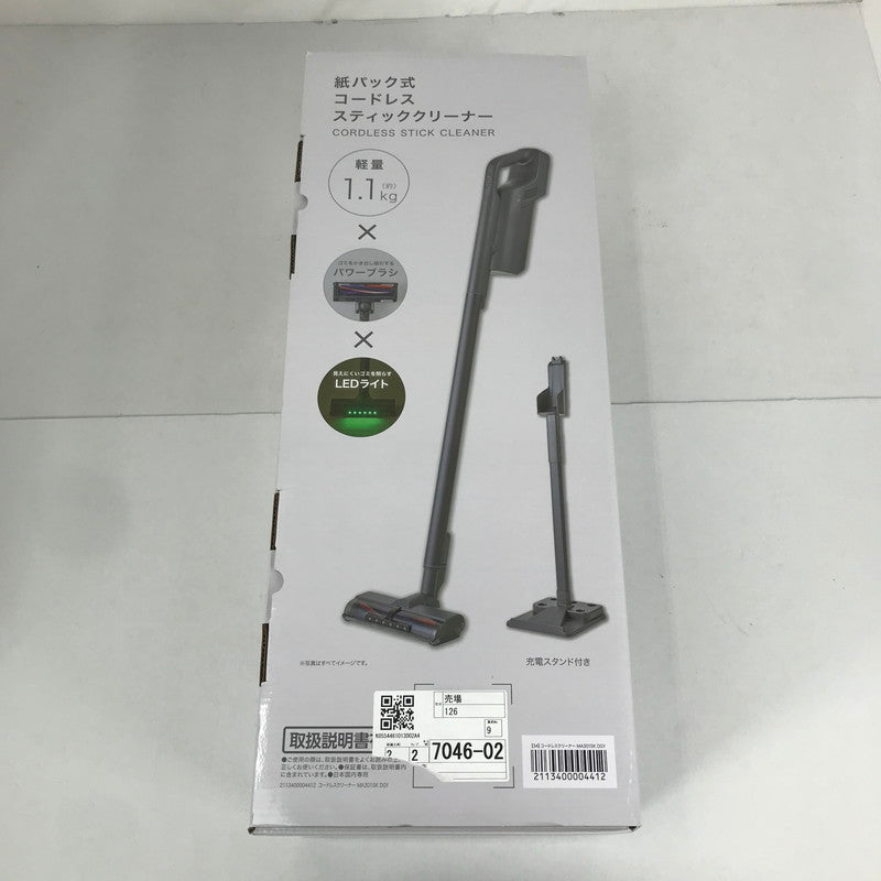 【未使用品】 未使用 紙パック式 コードレス スティック クリーナー 掃除機 家庭用 MA301SK 100-261017-mh-21-fuz 万代Net店