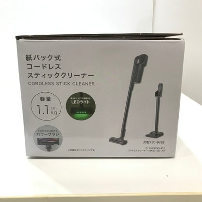 【未使用品】 未使用 紙パック式 コードレス スティック クリーナー 掃除機 家庭用 MA301SK 100-261017-mh-21-fuz 万代Net店