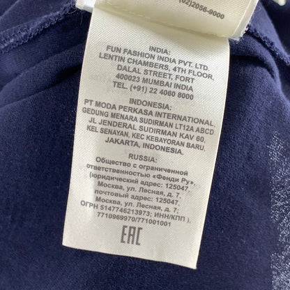 【中古品】【レディース】 FENDI フェンディ FY0626 44K SS TEE 半袖Tシャツ カットソー 古着 170-261017-gm-26-fuzh サイズ：46 カラー：ネイビー 万代Net店