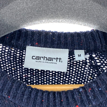 【中古品】【メンズ】 CARHARTT カーハート ANGLISTIC SWEATER セーター ニット 古着 145-261018-gm-49-fuzh サイズ：M カラー：ネイビー 万代Net店