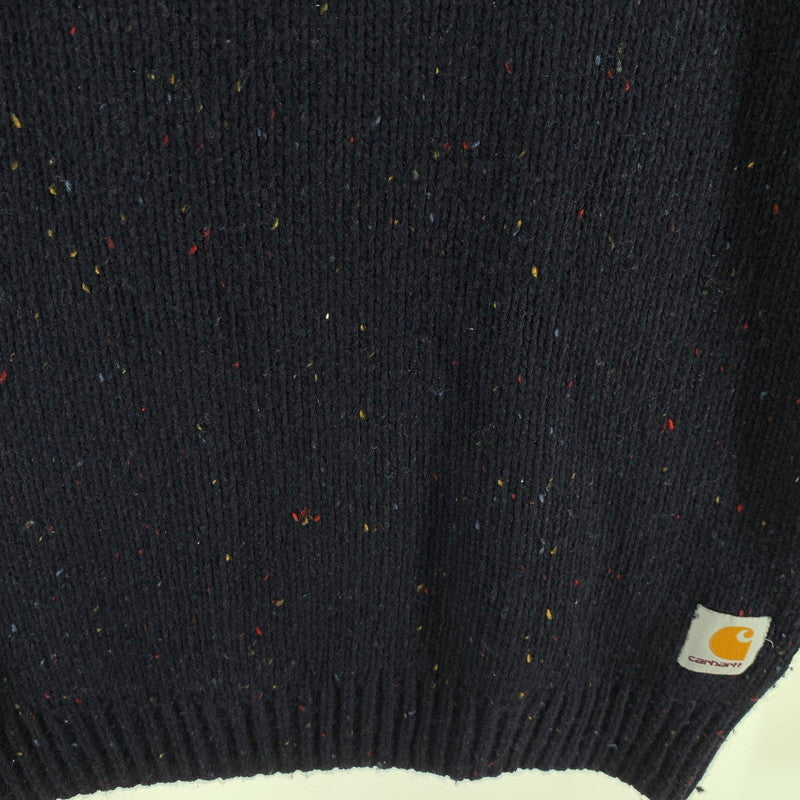 【中古品】【メンズ】 CARHARTT カーハート ANGLISTIC SWEATER セーター ニット 古着 145-261018-gm-49-fuzh サイズ：M カラー：ネイビー 万代Net店