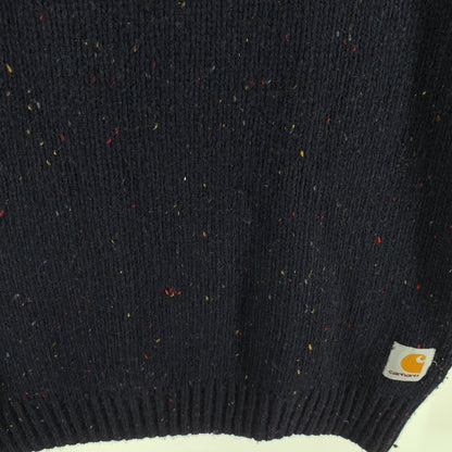 【中古品】【メンズ】 CARHARTT カーハート ANGLISTIC SWEATER セーター ニット 古着 145-261018-gm-49-fuzh サイズ：M カラー：ネイビー 万代Net店