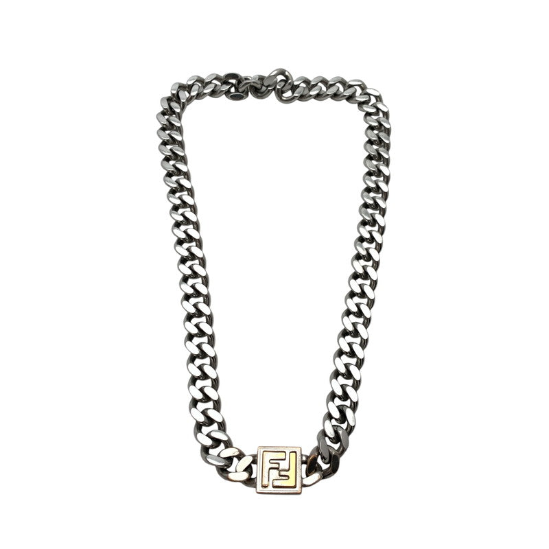 【中古品】【メンズ】 FENDI フェンディ FF NECKLACE ネックレス チェーン ブランド アクセサリー 182-261018-gm-32-fuzh カラー：シルバー　 万代Net店