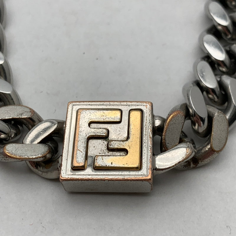 【中古品】【メンズ】 FENDI フェンディ FF NECKLACE ネックレス チェーン ブランド アクセサリー 182-261018-gm-32-fuzh カラー：シルバー　 万代Net店