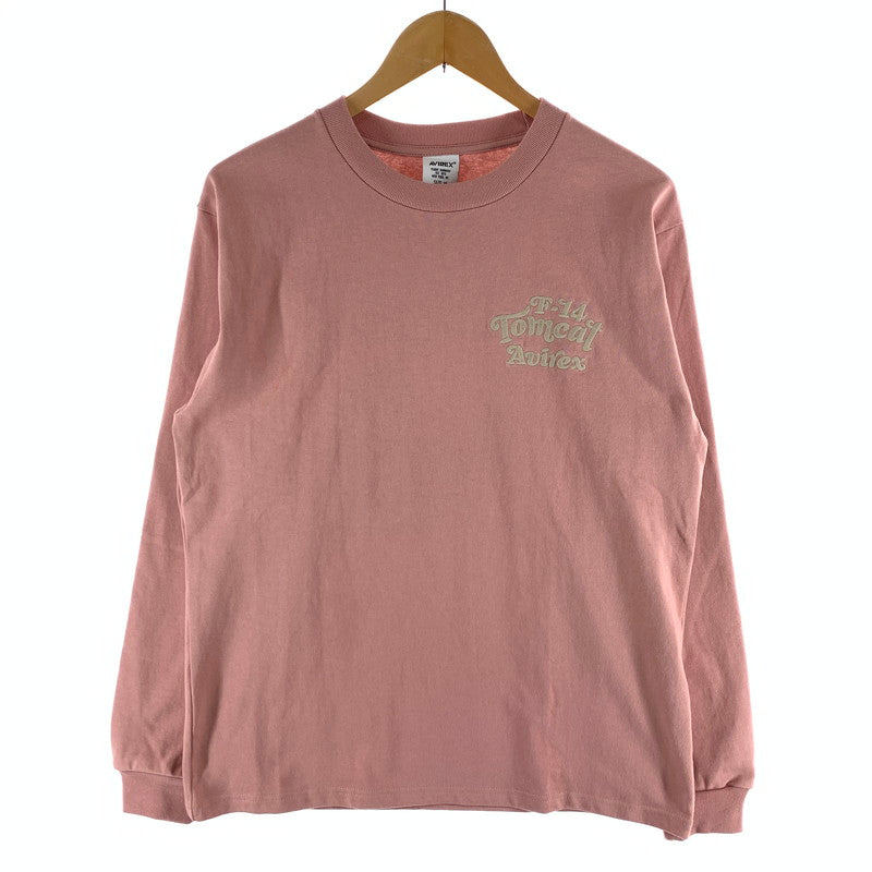 【中古品】【メンズ】 AVIREX アヴィレックス 長袖Tシャツ カットソー 古着 145-261018-gm-46-fuzh サイズ：M カラー：ピンク 万代Net店