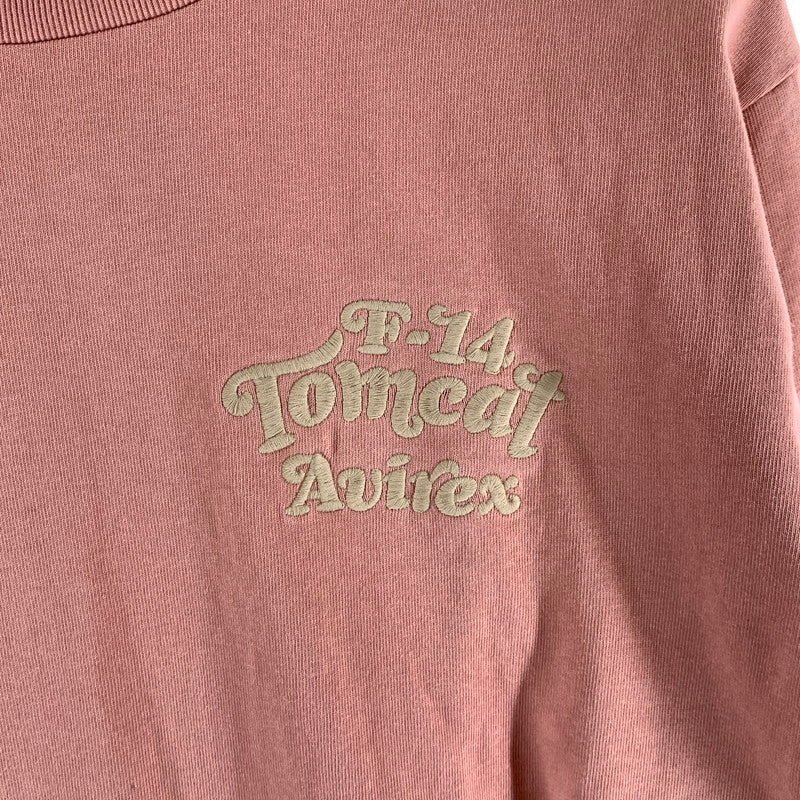 【中古品】【メンズ】 AVIREX アヴィレックス 長袖Tシャツ カットソー 古着 145-261018-gm-46-fuzh サイズ：M カラー：ピンク 万代Net店