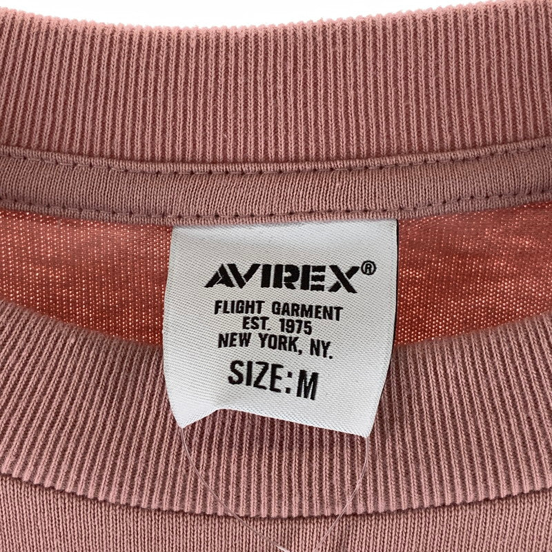 【中古品】【メンズ】 AVIREX アヴィレックス 長袖Tシャツ カットソー 古着 145-261018-gm-46-fuzh サイズ：M カラー：ピンク 万代Net店
