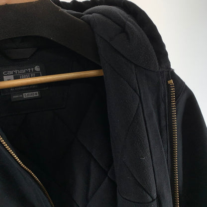 【中古品】【メンズ】 CARHARTT カーハート OJO140-M LOOSE FIT DUCK INSULATED FLANNEL LINED ACTIVE JACKET ダック アクティブジャケット ブルゾン 145-261018-gm-38-fuzh サイズ：M カラー：ブラック 万代Net店