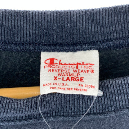 【中古品】【メンズ】 CHAMPION チャンピオン REVERSE WEAVE WARMUP リバースウィーブ スウェット 赤タグ復刻 裏起毛 145-261018-gm-44-fuzh サイズ：XL カラー：ネイビー 万代Net店