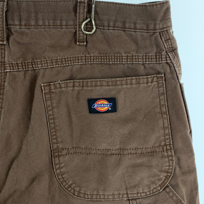 【中古品】【メンズ】 DICKIES ディッキーズ ペインターパンツ ボトムス 古着 156-261018-gm-52-fuzh サイズ：34 カラー：ブラウン 万代Net店