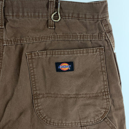 【中古品】【メンズ】 DICKIES ディッキーズ ペインターパンツ ボトムス 古着 156-261018-gm-52-fuzh サイズ：34 カラー：ブラウン 万代Net店