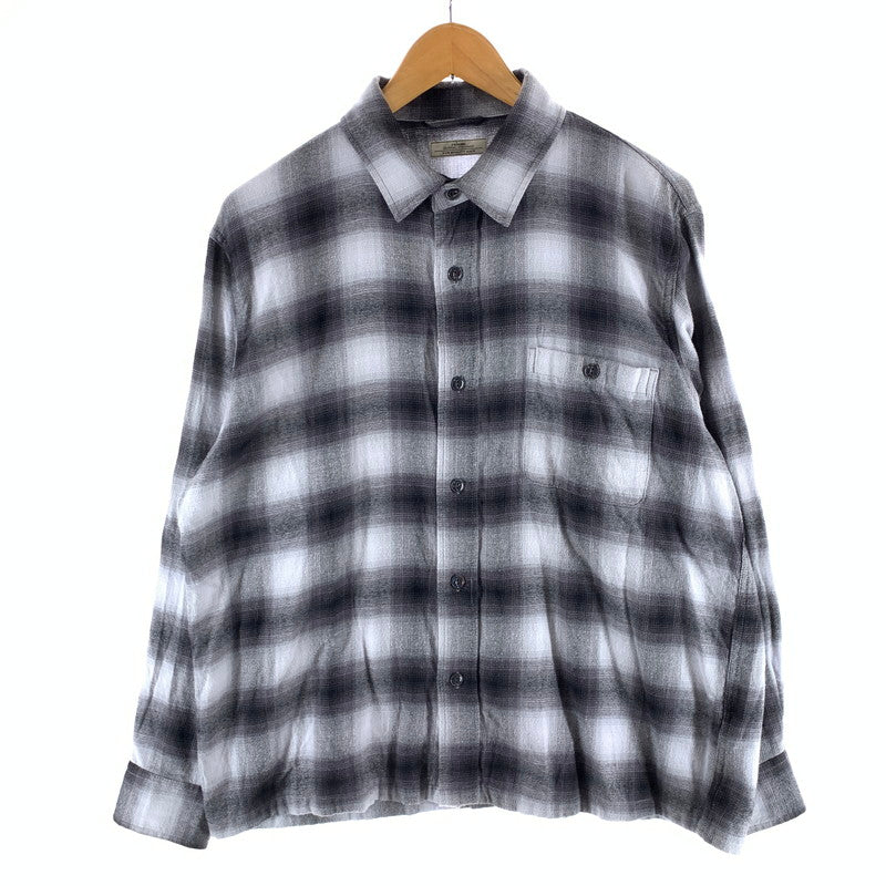 【中古品】【メンズ】 RELUME JOURNAL STANDARD レリューム ジャーナルスタンダード 長袖シャツ レーヨン オンブレチェック 147-261018-gm-43-fuzh サイズ：M カラー：ブルー ホワイト ブラック 万代Net店