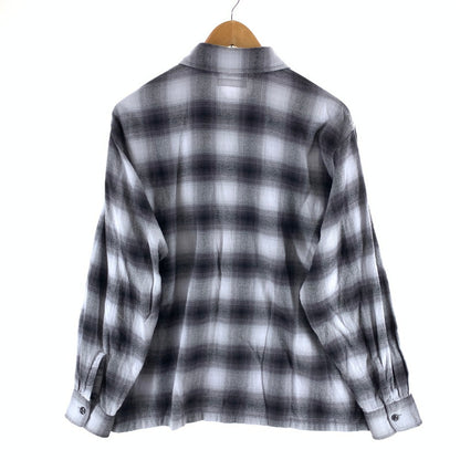 【中古品】【メンズ】 RELUME JOURNAL STANDARD レリューム ジャーナルスタンダード 長袖シャツ レーヨン オンブレチェック 147-261018-gm-43-fuzh サイズ：M カラー：ブルー ホワイト ブラック 万代Net店