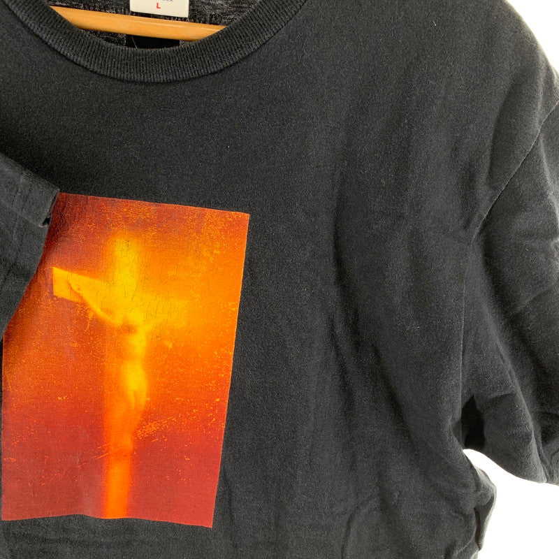 【中古品】【メンズ】 SUPREME シュプリーム PISS CHRIST TEE 半袖Tシャツ カットソー 149-261018-gm-47-fuzh サイズ：L カラー：ブラック 万代Net店