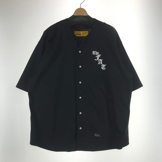 【中古品】【メンズ】 F.A.T エフエイティー CUTBALL カットボール ベースボールシャツ 半袖 シャツ トップス 古着 142-261021-mh-04-fuzh サイズ：FAT（XL） カラー：ブラック 万代Net店