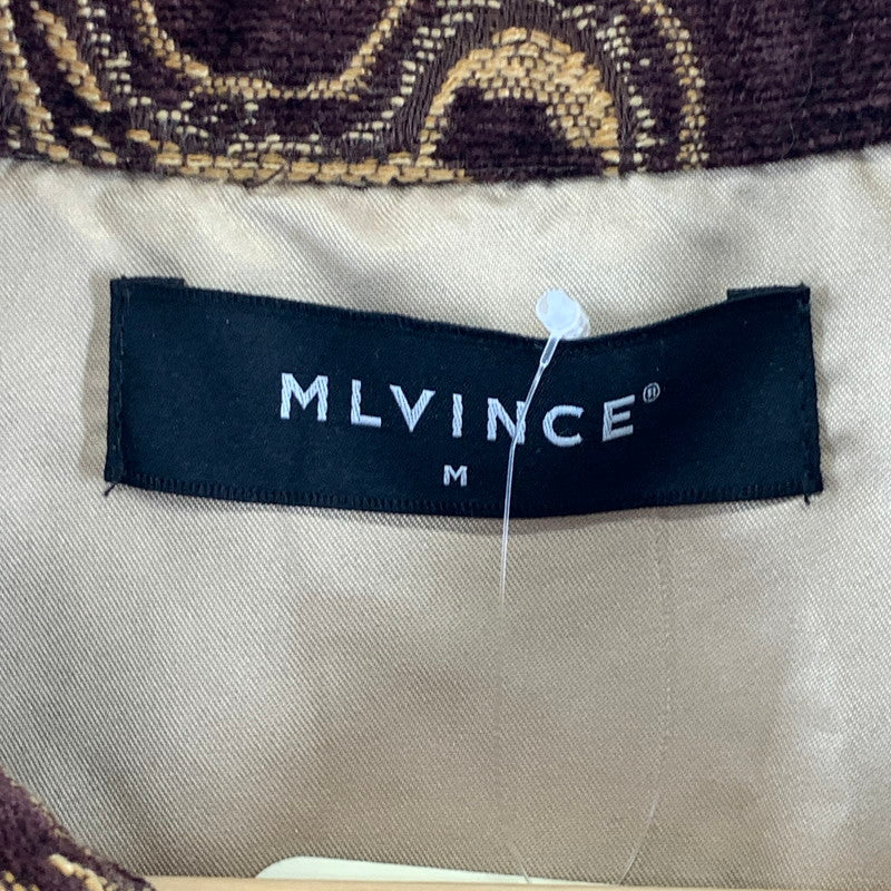 【中古品】【メンズ】 MLVINCE ペイズリー柄ジャガードトラッカージャケット アウター ブルゾン 142-261018-gm-37-fuzh サイズ：M カラー：ブラウン 万代Net店