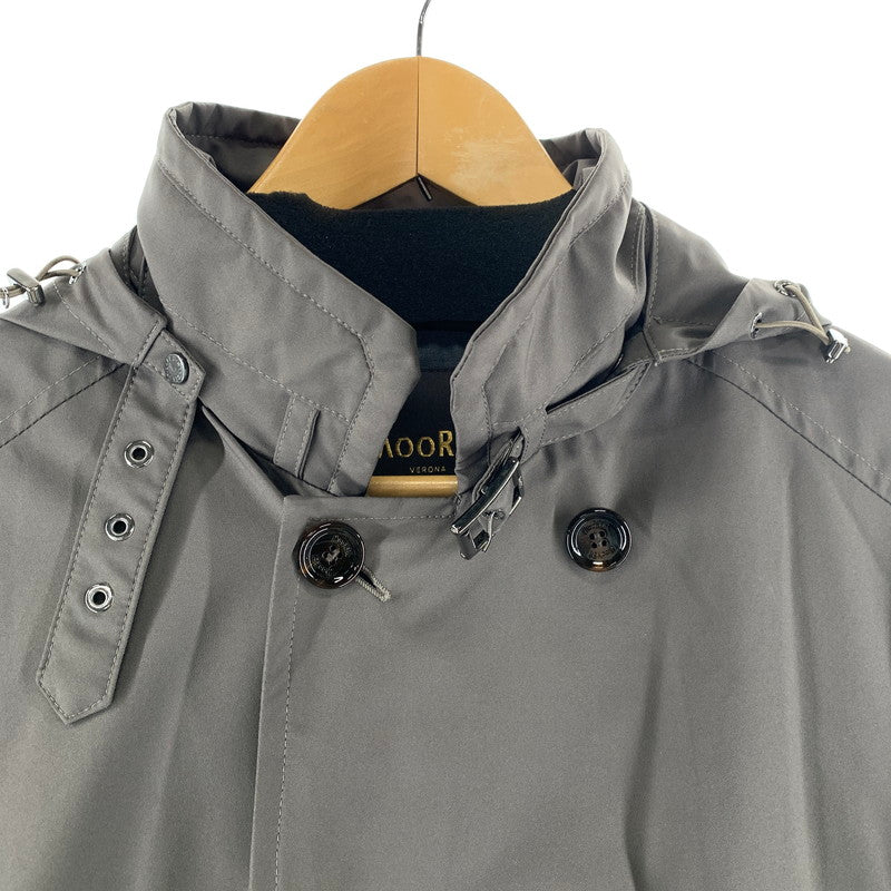 【中古品】【メンズ】 MOORER ムーレー NYLON JACKET ナイロンジャケット 上着 アウター BROWN.フード ※袖汚れあり 141-261022-io-03-fuzh カラー：ブラウン 万代Net店