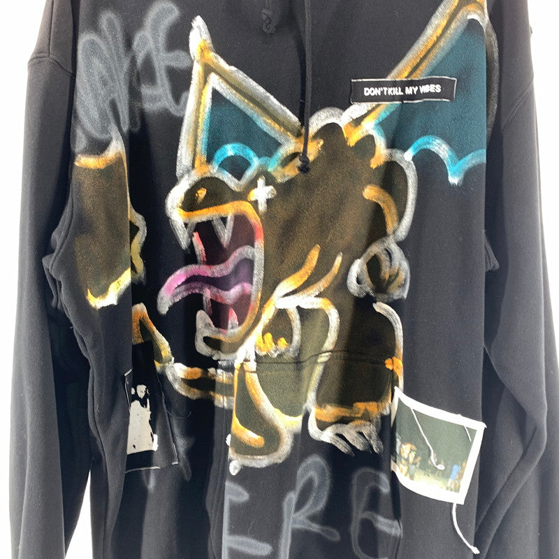 【中古品】【メンズ】 GUERNIKA ゲルニカ PULLOVER HOODIE プルオーバー フーディー パーカー BLACK 140-261022-io-08-fuzh カラー：ブラック 万代Net店