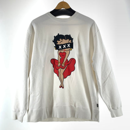 【中古品】【メンズ】 GOD SELECTION XXX ゴッドセレクション BETTY BOOP SWEATSHIRT ベティブープ スウェットシャツ トレーナー WHITE 142-261022-io-07-fuzh カラー：ホワイト 万代Net店