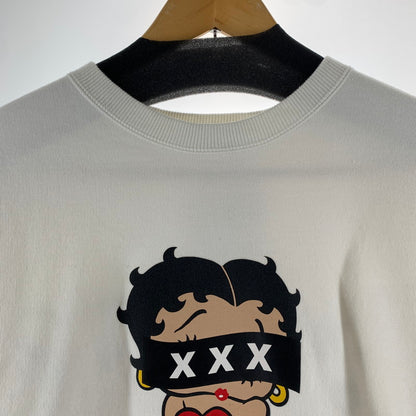【中古品】【メンズ】 GOD SELECTION XXX ゴッドセレクション BETTY BOOP SWEATSHIRT ベティブープ スウェットシャツ トレーナー WHITE 142-261022-io-07-fuzh カラー：ホワイト 万代Net店